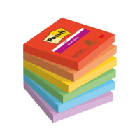 Produktbild för Post-It Super Sticky Notes Playful, 76 x 76 mm, pakke a 6 st...