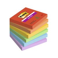 Produktbild för Post-It Super Sticky Notes Playful, 76 x 76 mm, pakke a 6 st...
