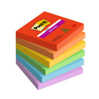 Produktbild för Post-It Super Sticky Notes Playful, 76 x 76 mm, pakke a 6 st...
