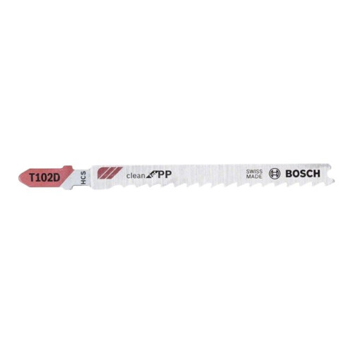 Bosch Powertools Bosch clean for PP T 102 D - sticksågblad - för polypropylen (PP), polyetylen (PE) (paket om 5)