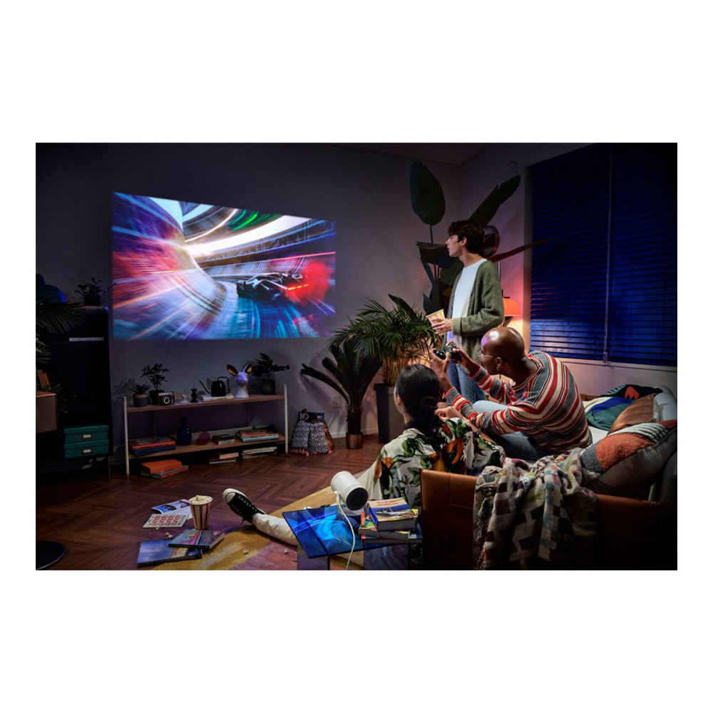 Produktbild för Samsung The Freestyle SP-LFF3CLAX - 2:a generationen - DLP-projektor - bärbar - 802.11a/b/g/n/ac wireless / AirPlay 2 - vit