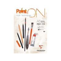 Produktbild för Paint-On block A5 250 g, 40 ark vitt papper, multi-teknik, t...