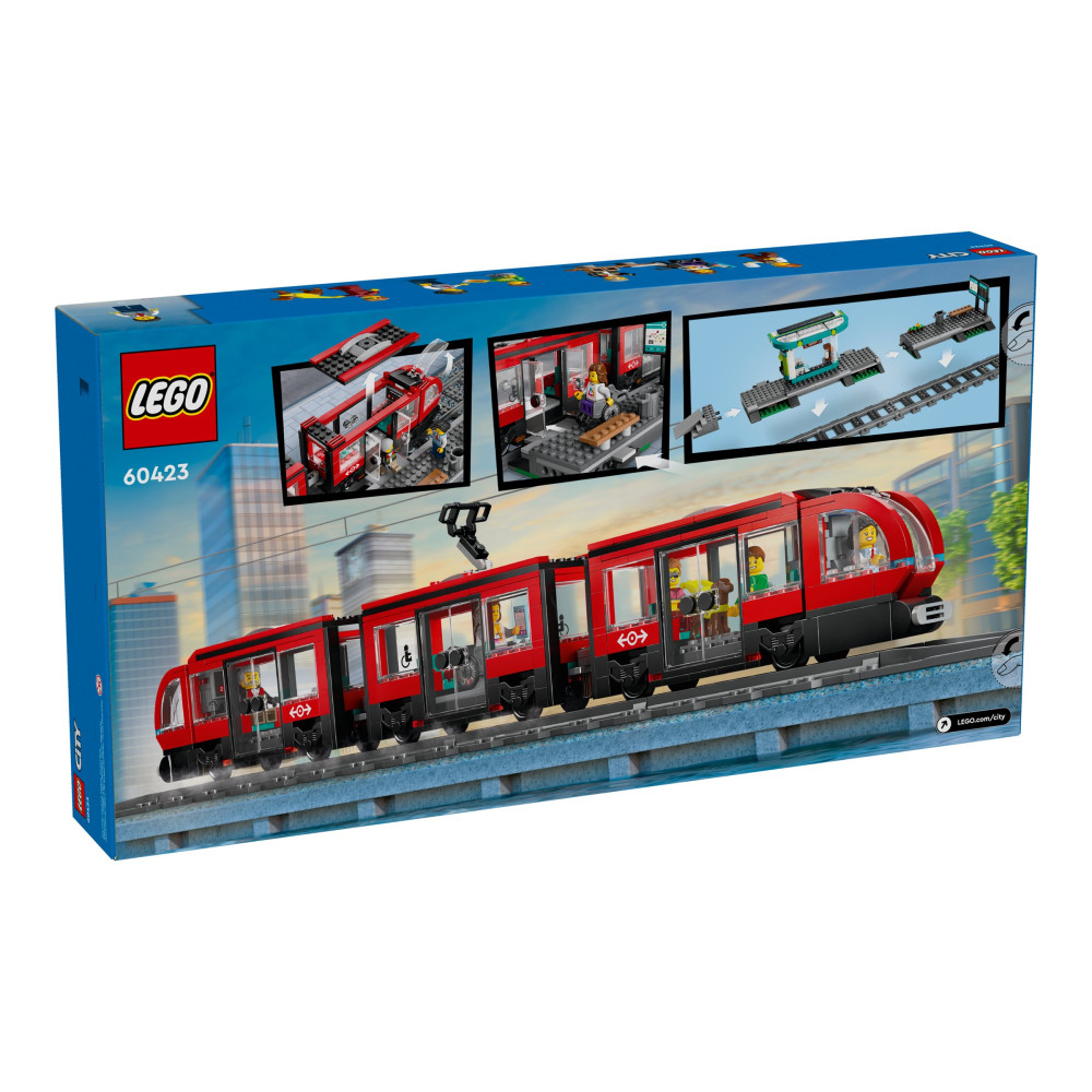 Produktbild för LEGO City 60423 - Downtown Streetcar and Station - byggsats