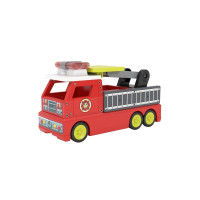 Produktbild för Tile Town Brandbil, Magnetiskt Bygg Lekset med Ljus och Ljud...