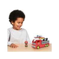 Produktbild för Tile Town Brandbil, Magnetiskt Bygg Lekset med Ljus och Ljud...
