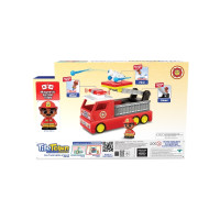 Produktbild för Tile Town Brandbil, Magnetiskt Bygg Lekset med Ljus och Ljud...