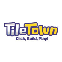 Produktbild för Tile Town Brandbil, Magnetiskt Bygg Lekset med Ljus och Ljud...