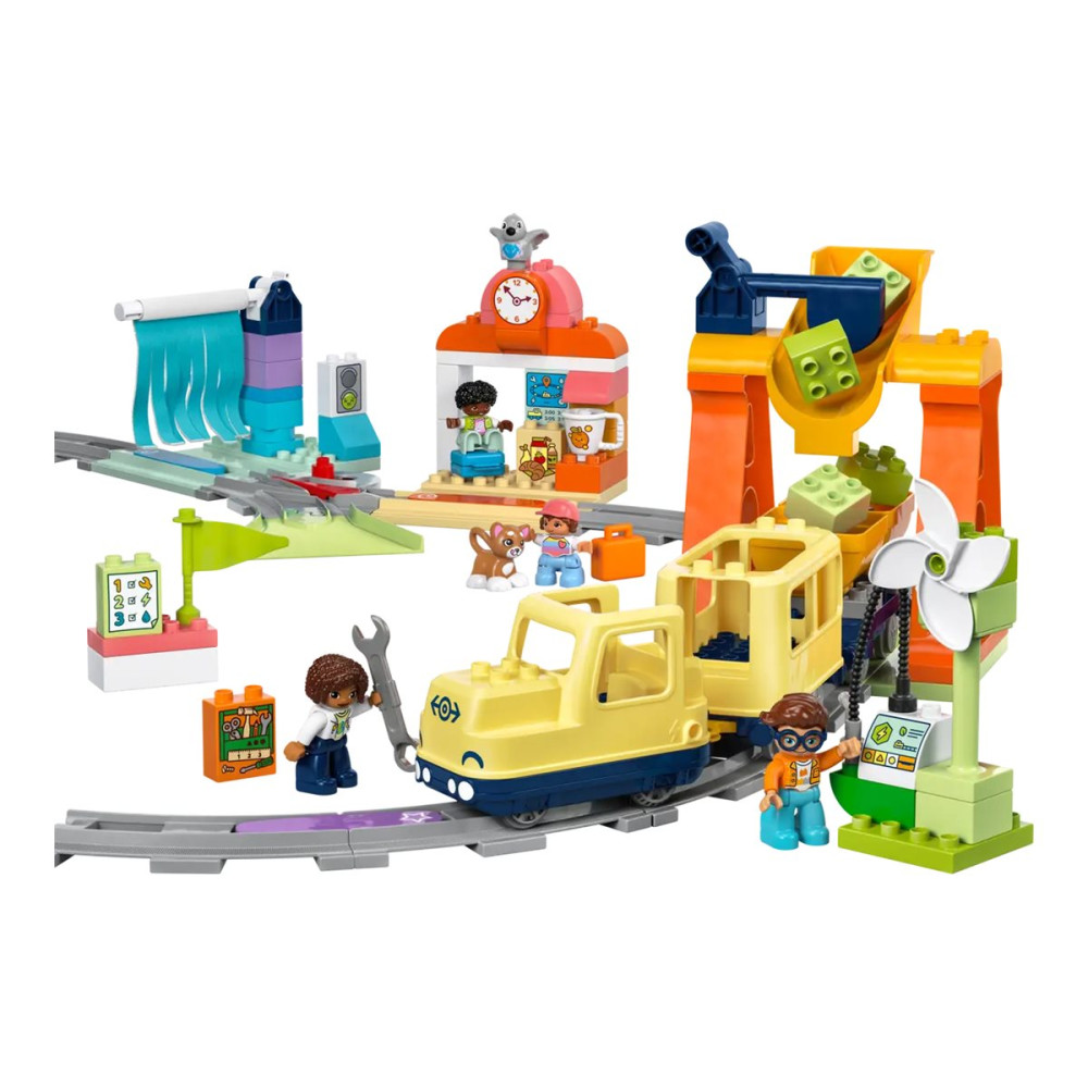 Produktbild för LEGO DUPLO 10428 - Stor interaktiv gemenskapsjärnväg - byggsats
