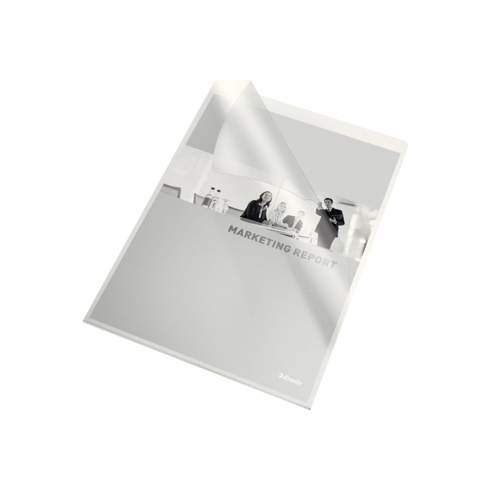 Produktbild för Esselte Standard Plus - L-formad mapp - för A4 - kapacitet: 40 ark - transparent