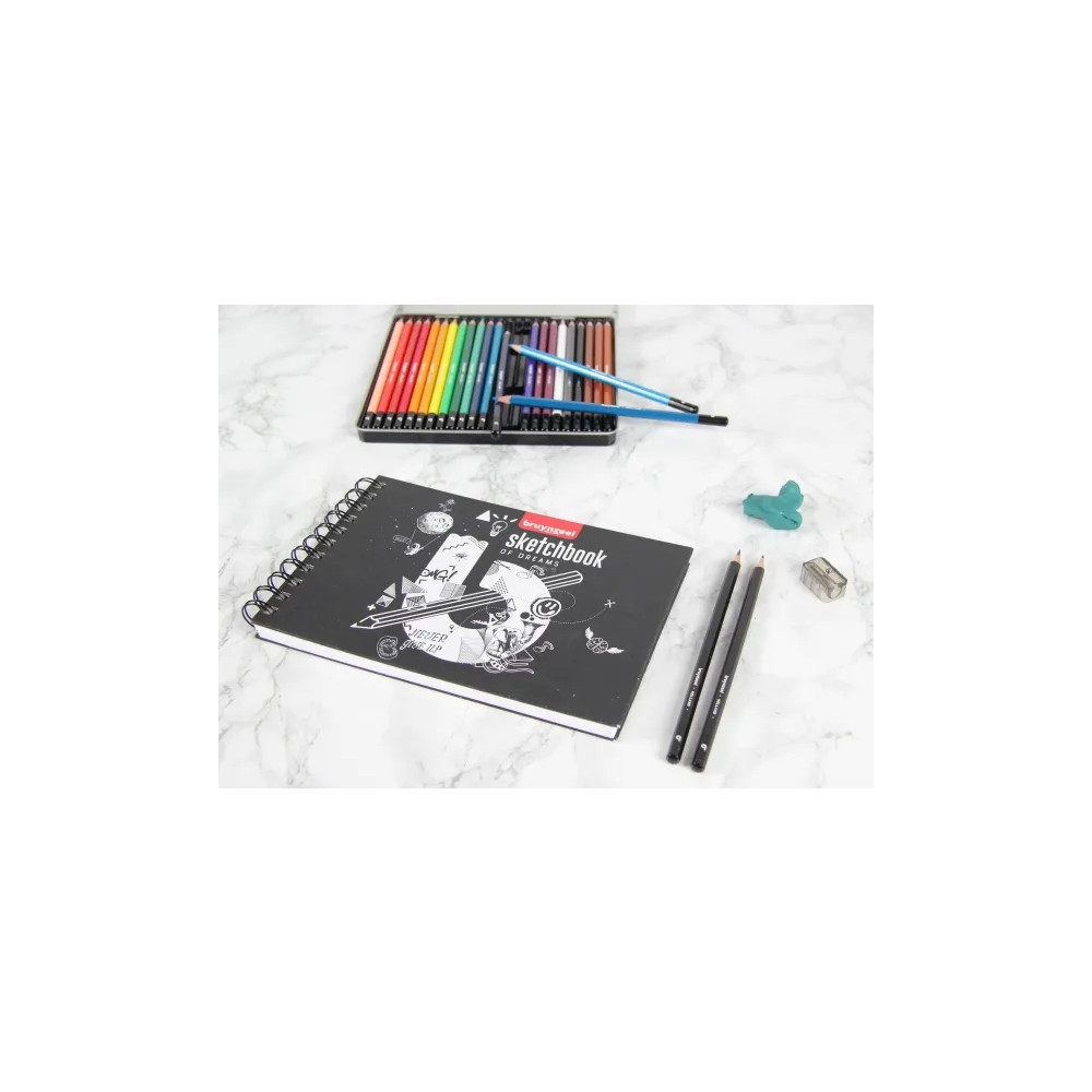 Produktbild för BRUYNZEEL SAKURA grafitpennset | 2 HB grafitpennor + vässare...
