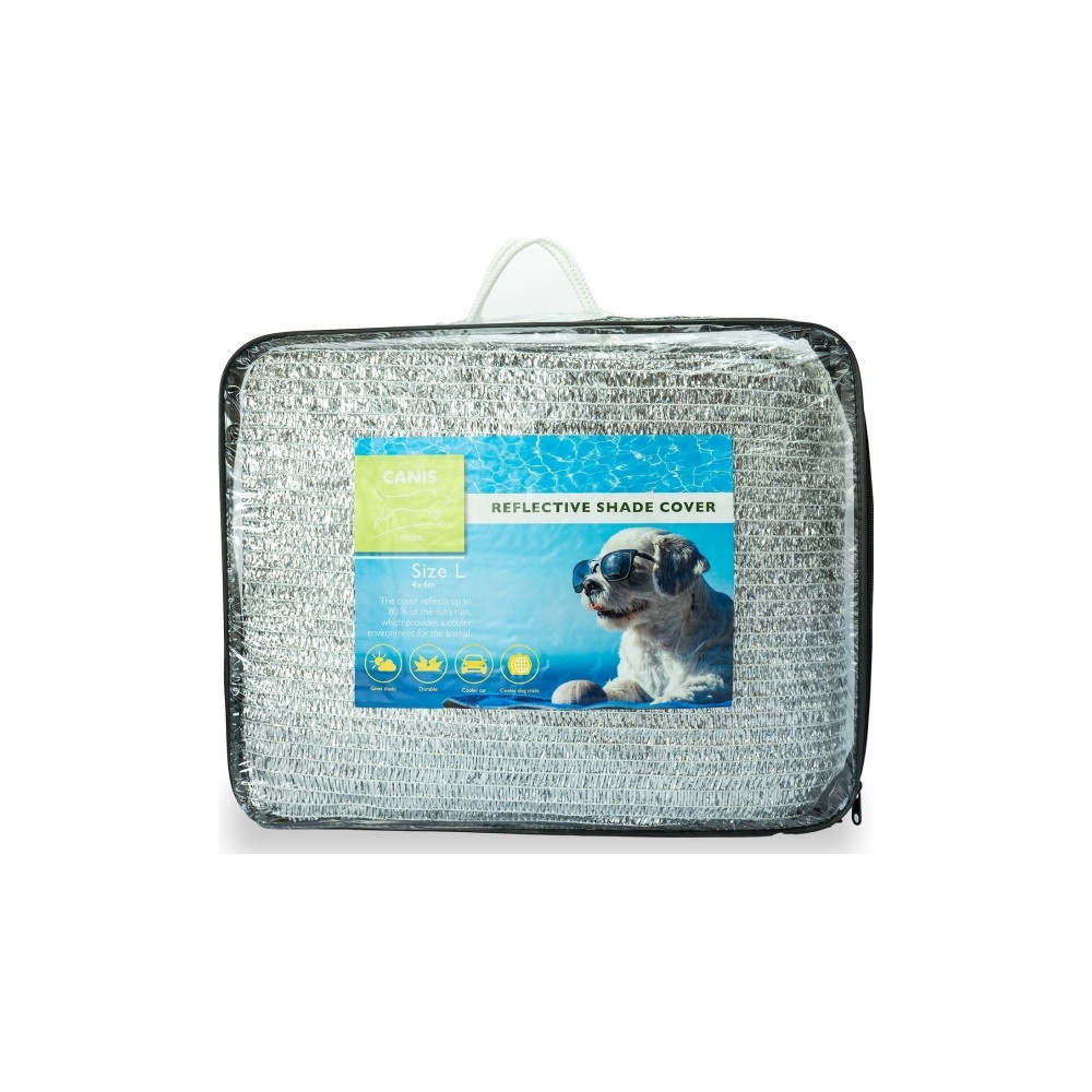 Produktbild för Active Canis, Reflekterande silverduk, L 4x4 m, skärm och ky...