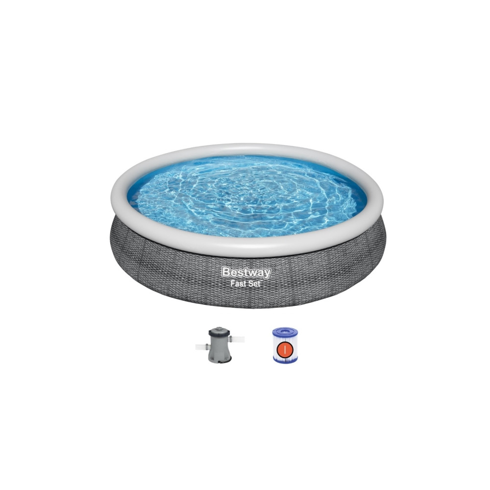 Produktbild för Bestway® Fast Set™ Round Inflatable Pool Set 3.66 m x 76 cm...