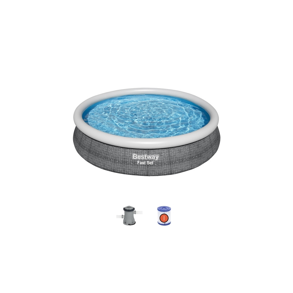 Produktbild för Bestway® Fast Set™ Round Inflatable Pool Set 3.66 m x 76 cm...