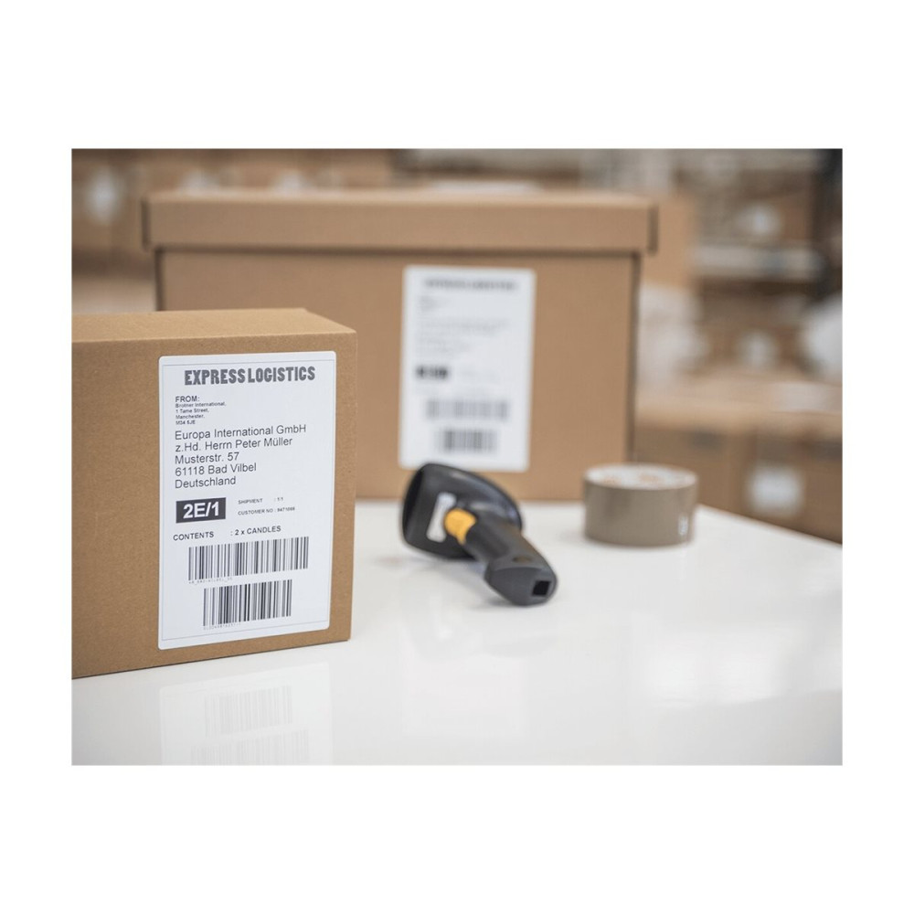 Produktbild för Brother QL-1100c - etikettskrivare - svartvit - direkt termisk
