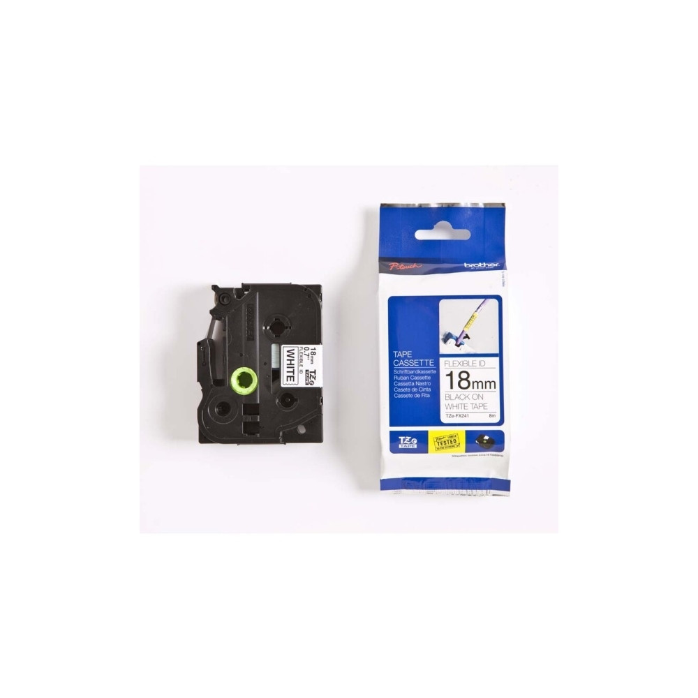 Produktbild för Brother TZe-FX241 - flexibel ID-tejp - 1 kassett(er) - Rulle (1,8 cm x 8 m)