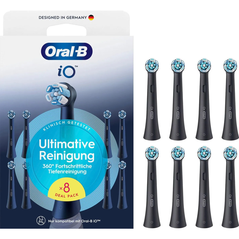 Produktbild för Oral-B iO Series Ultimate Clean tandborsthuvuden – svarta –...