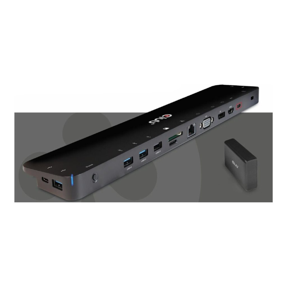 Produktbild för Club 3D CSV-1565 - dockningsstation - USB-C - VGA, HDMI, DP - 1GbE