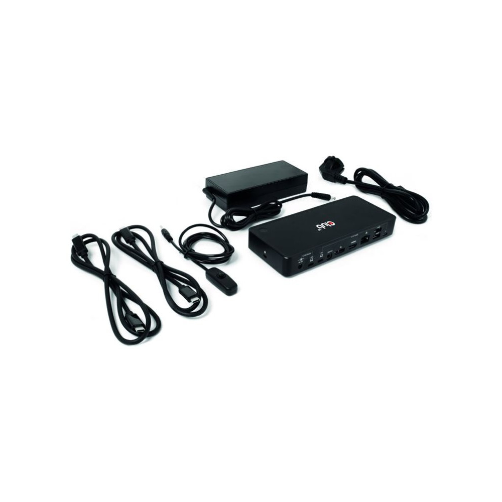 Produktbild för Club 3D CSV-1585 - dockningsstation - USB-C x 2 - DP, HDMI - 1GbE