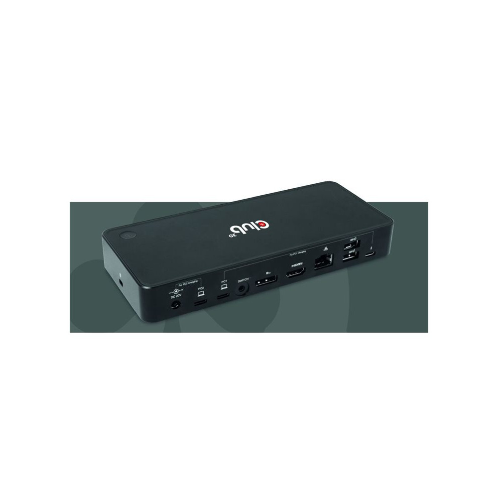 Produktbild för Club 3D CSV-1585 - dockningsstation - USB-C x 2 - DP, HDMI - 1GbE