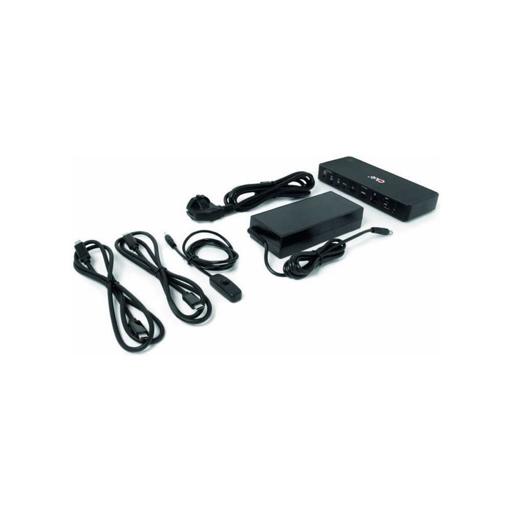 Produktbild för Club 3D CSV-1585 - dockningsstation - USB-C x 2 - DP, HDMI - 1GbE