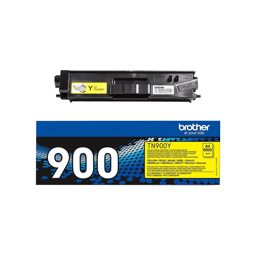 Produktbild för Brother TN900y - gul - original - tonerkassett