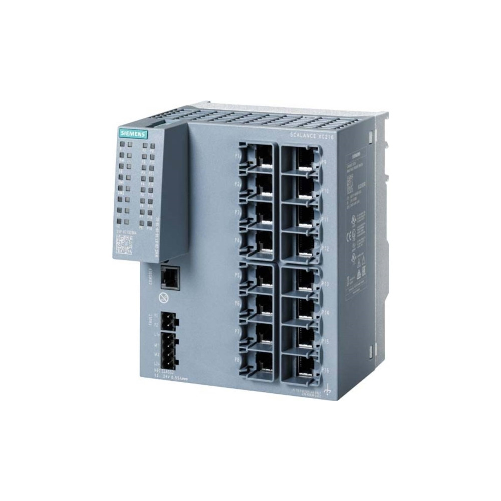 Produktbild för Siemens 6GK5216-0BA00-2AC2, hanterad, L2, Fast Ethernet (10/...