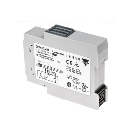 CARLO GAVAZZI 3-faset fasefølge og fasebrud 1-pol 8A 208-480VAC DIN-montag...