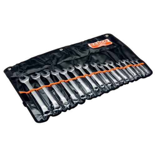 BAHCO Bahco ringgaffelnyckeluppsättning metrisk m/17 delar 6-22 mm