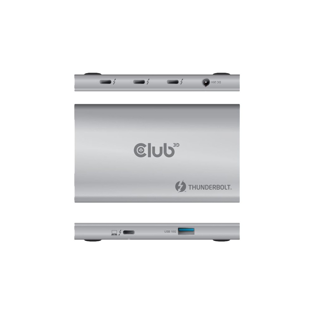 Produktbild för Club 3D Thunderbolt 4 Portable 5-in-1 Hub with Smart Power - dockningsstation - Thunderbolt 4