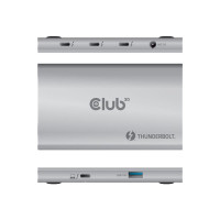 Produktbild för Club 3D Thunderbolt 4 Portable 5-in-1 Hub with Smart Power - dockningsstation - Thunderbolt 4
