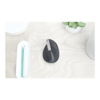 Produktbild för Logitech Lift Vertical Ergonomic Mouse - vertikal mus - Bluetooth, 2.4 GHz - grafit