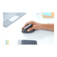 Produktbild för Logitech Lift Vertical Ergonomic Mouse - vertikal mus - Bluetooth, 2.4 GHz - grafit