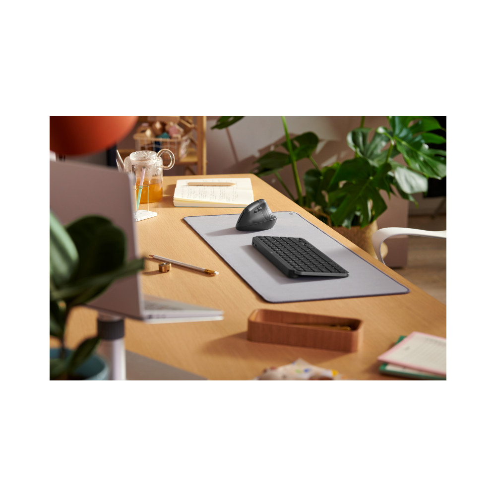 Produktbild för Logitech Lift Vertical Ergonomic Mouse - vertikal mus - Bluetooth, 2.4 GHz - grafit