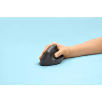 Produktbild för Logitech Lift Vertical Ergonomic Mouse - vertikal mus - Bluetooth, 2.4 GHz - grafit