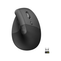 Produktbild för Logitech Lift Vertical Ergonomic Mouse - vertikal mus - Bluetooth, 2.4 GHz - grafit