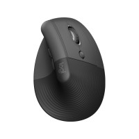 Produktbild för Logitech Lift Vertical Ergonomic Mouse - vertikal mus - Bluetooth, 2.4 GHz - grafit