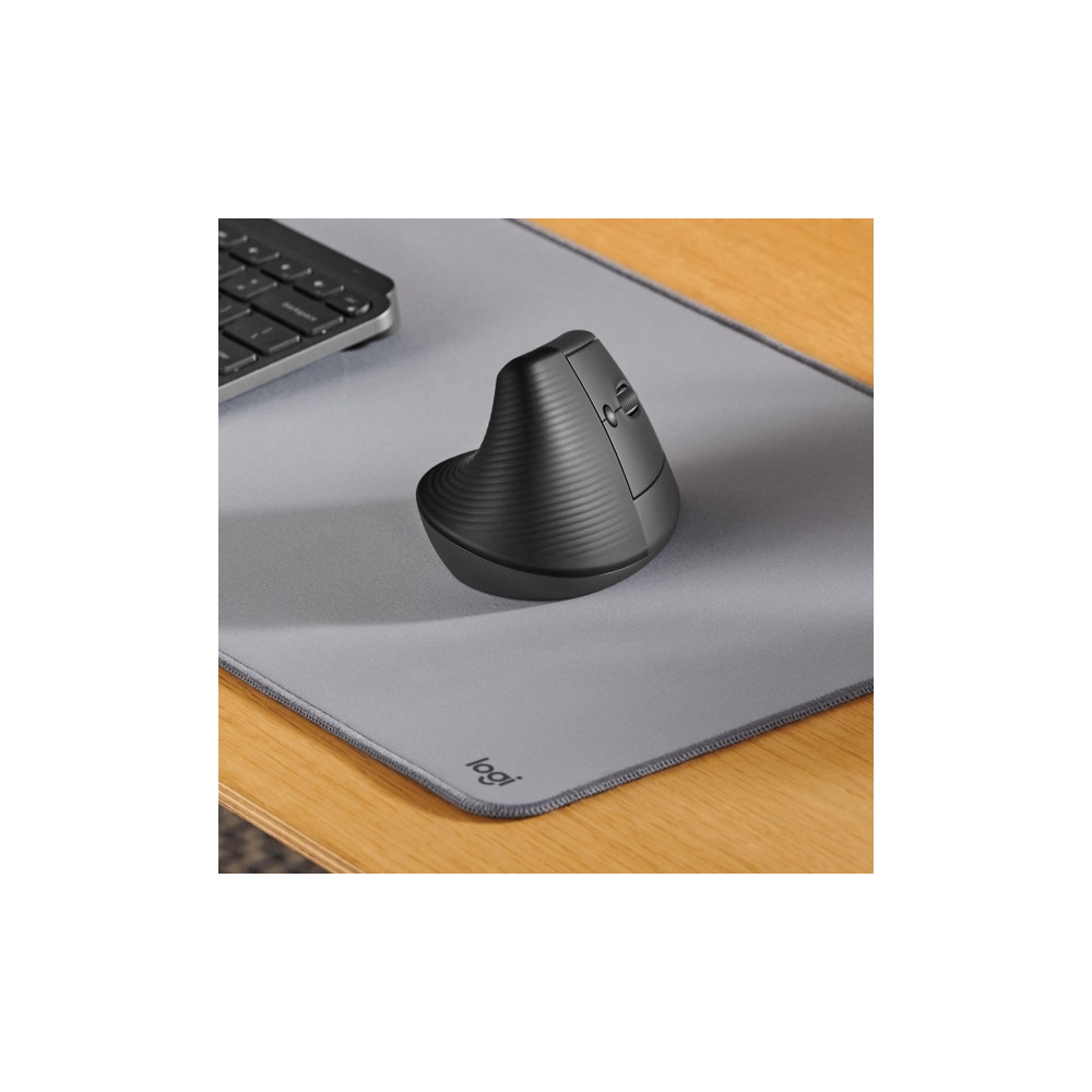 Produktbild för Logitech Lift Vertical Ergonomic Mouse - vertikal mus - Bluetooth, 2.4 GHz - grafit