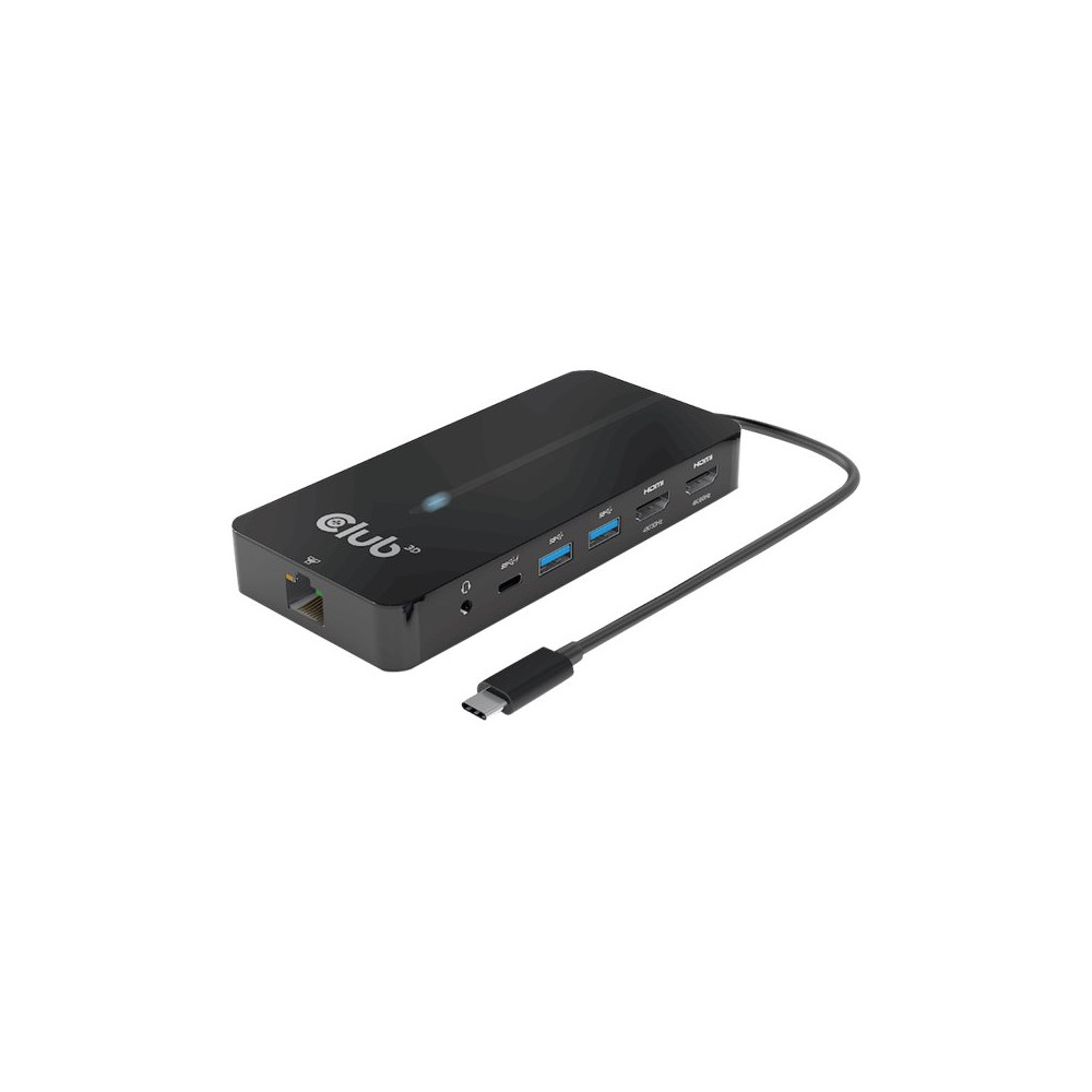 Produktbild för Club 3D CSV-1595 - dockningsstation - USB-C 3.2 Gen 1 - 2 x HDMI - 1GbE