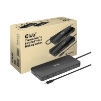 Produktbild för Club 3D - dockningsstation - USB-C / Thunderbolt 3 / Thunderbolt 4 - 3 x Thunderbolt 4 - 1GbE