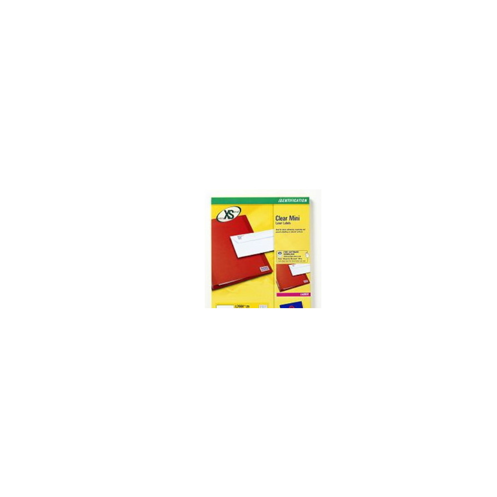 Produktbild för Etiketter Avery L7551 transparent 38,1x21,2 (låda med 1625 s...
