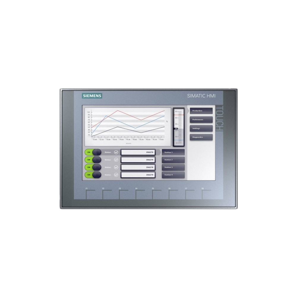 Produktbild för Siemens 6AV21232JB030AX0, 22,9 cm (9"), 800 x 480 pixlar, LC...