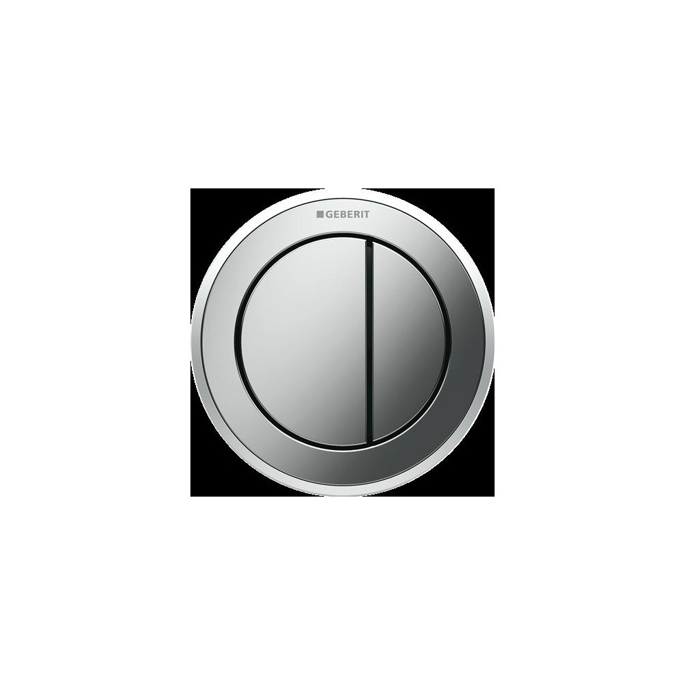 Produktbild för Geberit Omega10 blankkrom/matkrom fjärrstyrning pneum. dubbe...