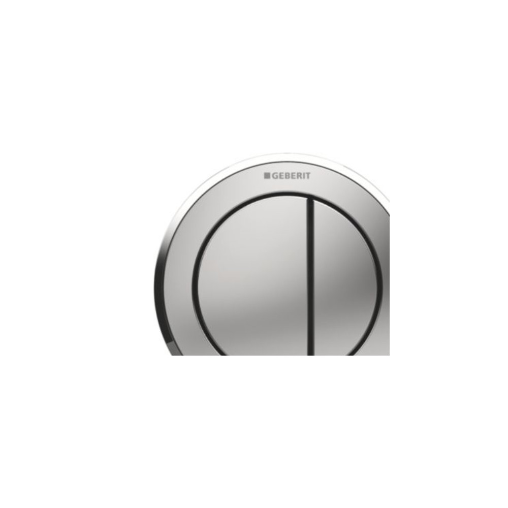 Produktbild för Geberit Omega10 blankkrom/matkrom fjärrstyrning pneum. dubbe...