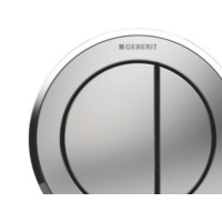 Produktbild för Geberit Omega10 blankkrom/matkrom fjärrstyrning pneum. dubbe...