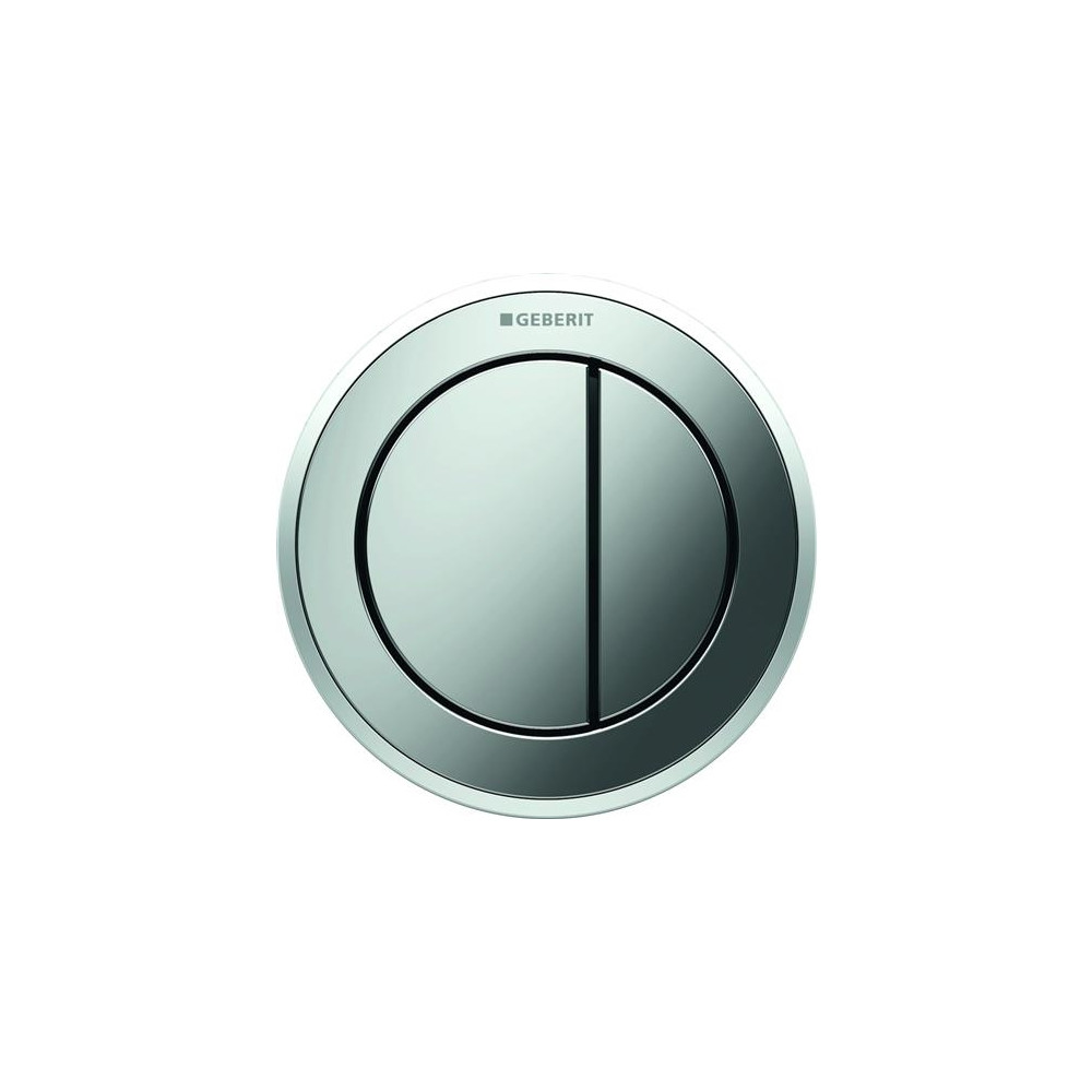 Produktbild för Geberit Omega10 blankkrom/matkrom fjärrstyrning pneum. dubbe...
