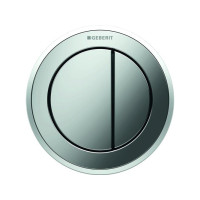 Produktbild för Geberit Omega10 blankkrom/matkrom fjärrstyrning pneum. dubbe...