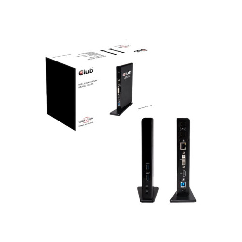 Club-3d Club 3D SenseVision USB 3.0 Dual Display Docking Station - dockningsstation - USB - DVI, HDMI