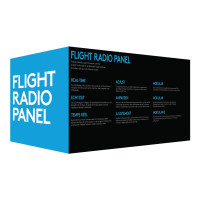 Produktbild för Logitech Flight Radio Panel - instrumentpanel till flygsimulator - kabelansluten