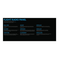Produktbild för Logitech Flight Radio Panel - instrumentpanel till flygsimulator - kabelansluten