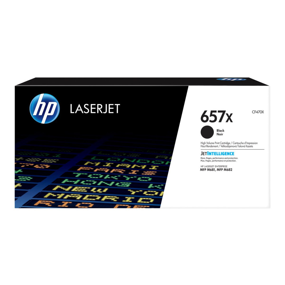 Produktbild för HP 657X - Lång livslängd - svart - original - LaserJet - tonerkassett (CF470X)